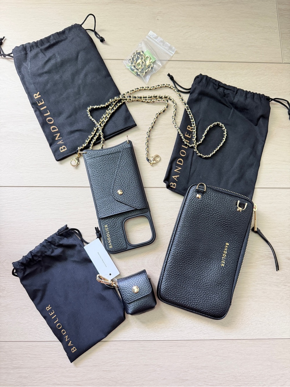 Brand New Bandolier Black Crossbody iPhone 16 Pro Max Case Bundle